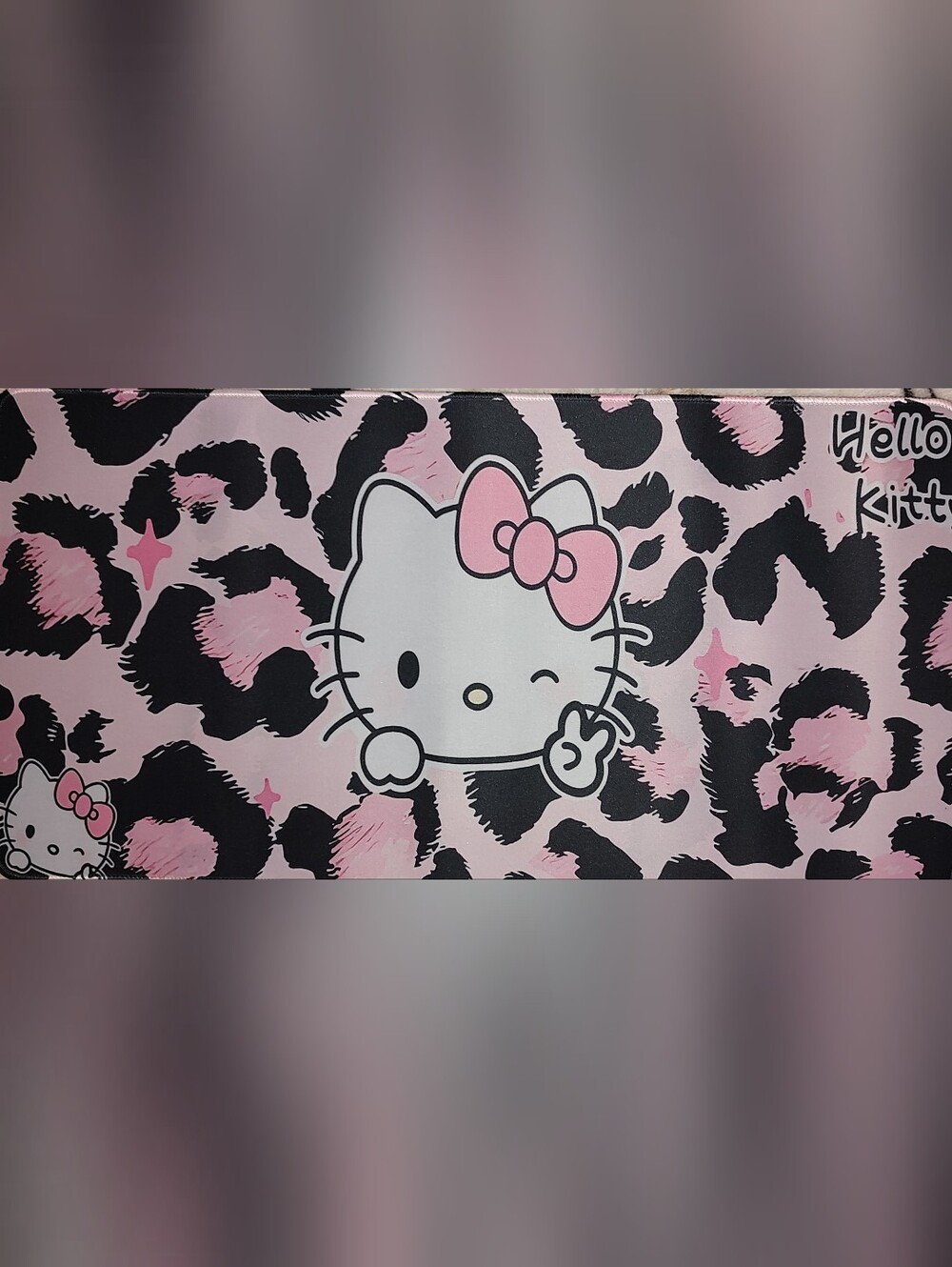 New! Hello Kitty Pink Leopard Desk Mat 12"X24"
